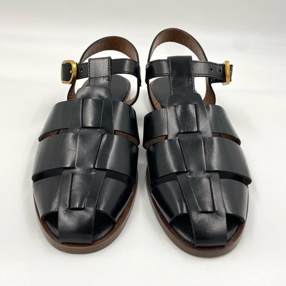 Massimo Dutti Woman's Fisherman Style Fine Leather Flat Sandals ITALY Size 42/11 - Picture 4 of 11